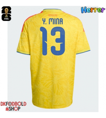 Colombia Yerry Mina #13 Hjemmebanetrøje VM 2026 Kort ærmer